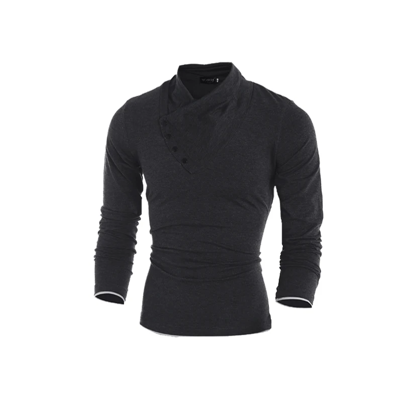 Футболка мужская эластичная с длинным рукавом осень 2020|mens long sleeve t-shirt|brand t shirt ment men