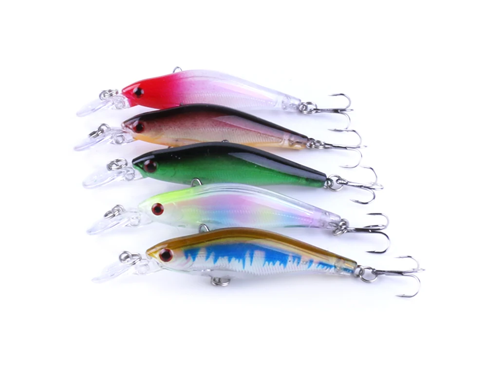 HENGJIA 5 шт./лот лазерные воблеры рыболовные снасти Minnow японская рыболовная