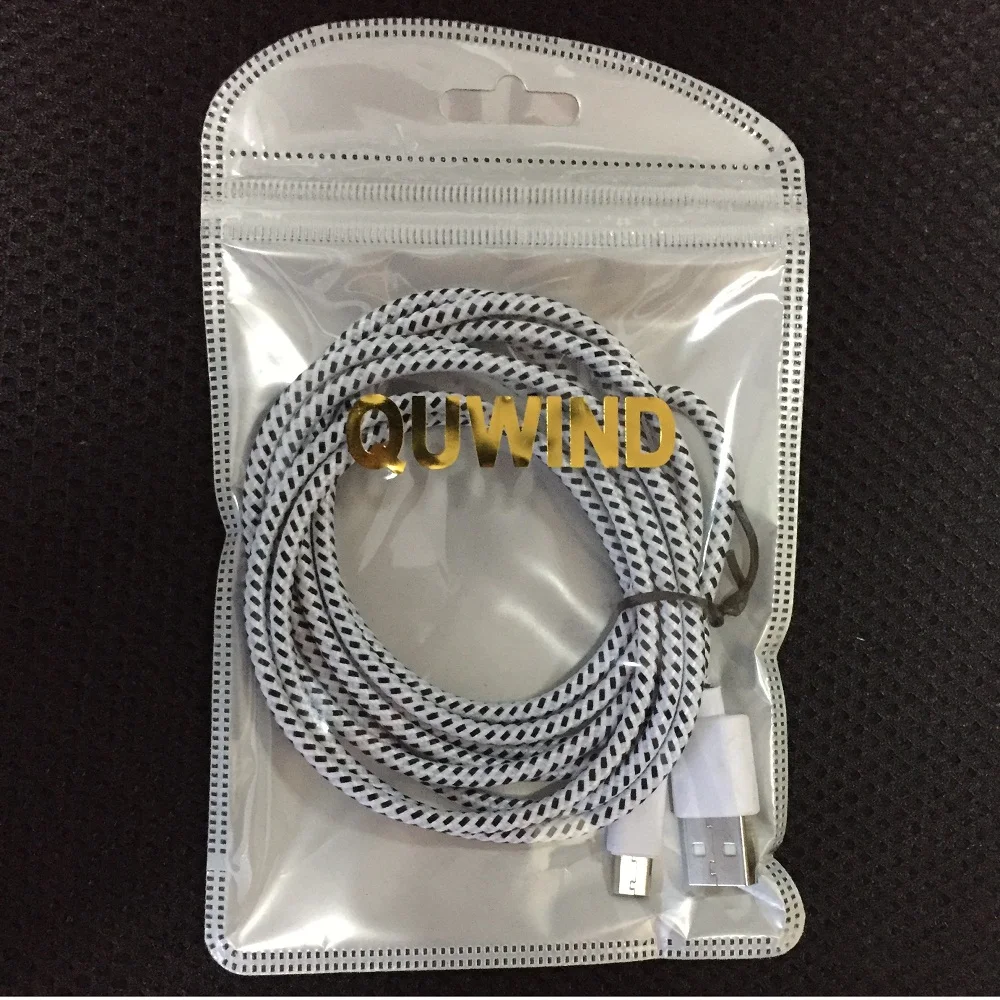 Нейлоновый плетеный кабель QUWIND 1 м 2 8-контактный usb-кабель для зарядки и передачи