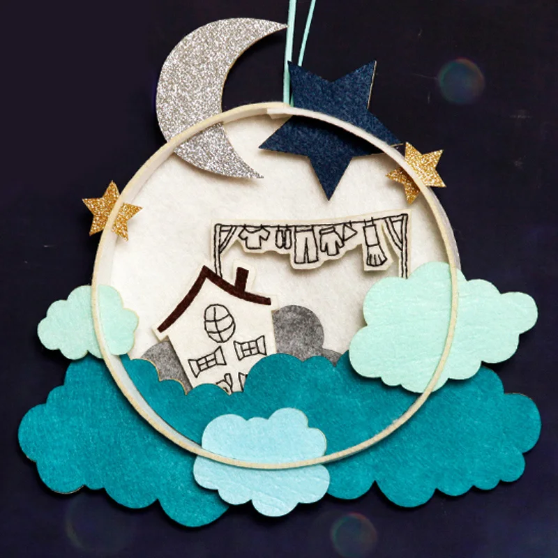 Новый настенный кулон в скандинавском стиле 24х24см ручная работа шитье