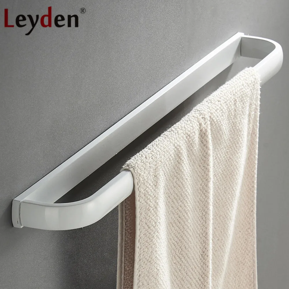 

Leyden Whitened Finish Brass Modern Bathroom Single Towel Bar Wall Mounted Towel Holder For Bathroom Accessories