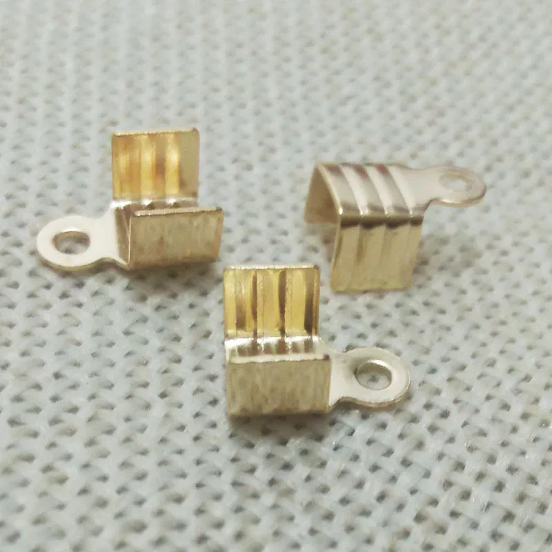 Обжимные концы для кожаного шнура бархатные веревки бахрома зажимы Ювелирная