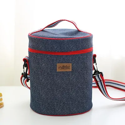 2 Джинсовая сумка для ланча малыш Bento Box изолированный пакет напиток для пикника еда термальность заморозка для льда аксессуары для отдыха сумка органайзер вещи - Цвет: 2