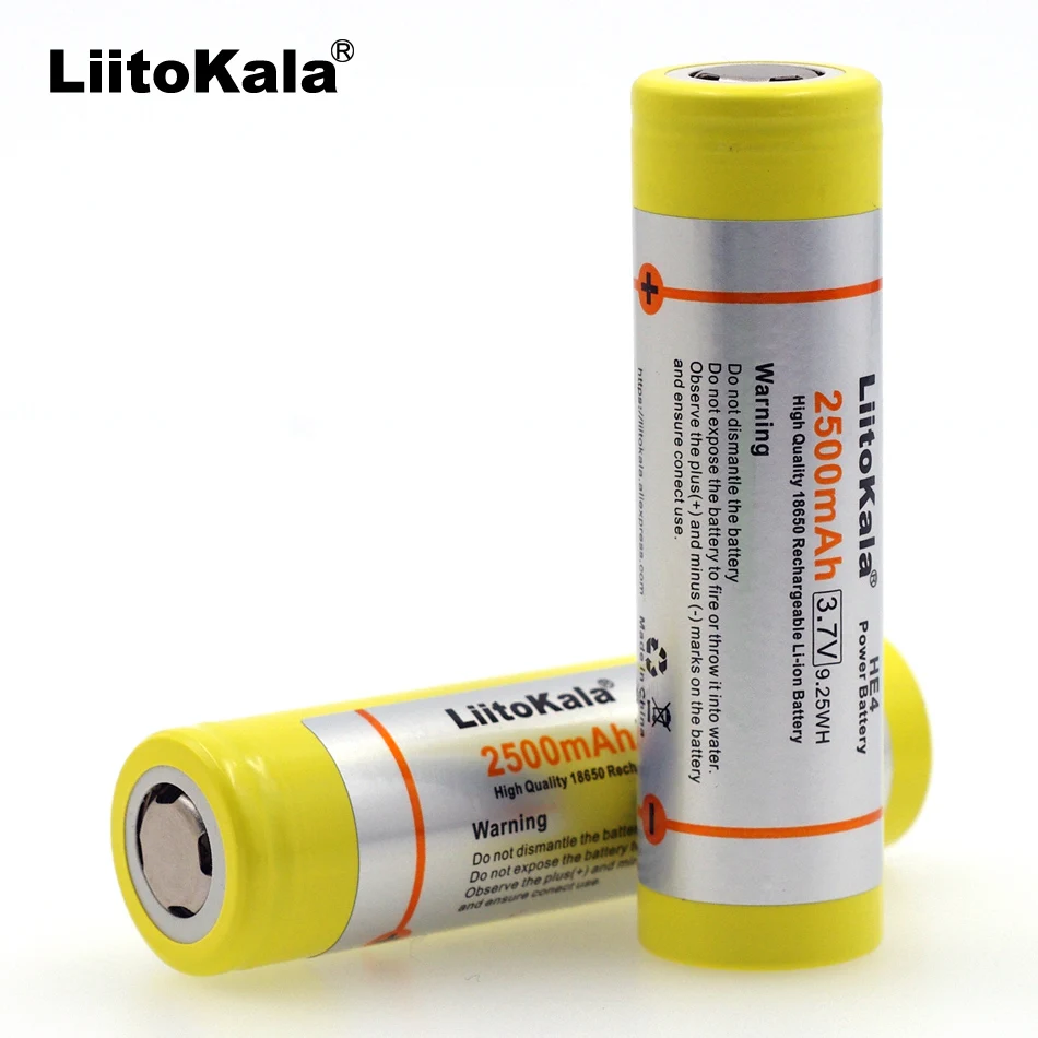 Аккумуляторная батарея Liitokala HE4, 100, 18650 в, 3,7 мАч, 2500 А