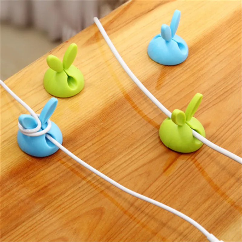 SIANCS 2 шт Kawaii наушники в виде кролика кабель для сматывания USB кабельные стяжки