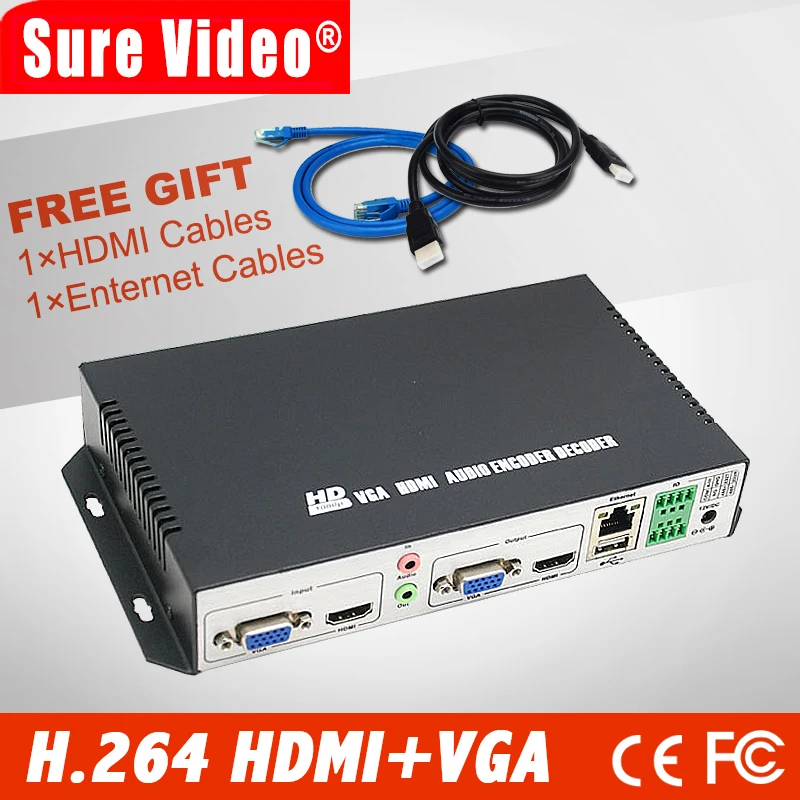 HDMI + VGA ED H.264 декодер формата HD и кодировщик с поддержкой ONVIF LIVE NVR аудио ip