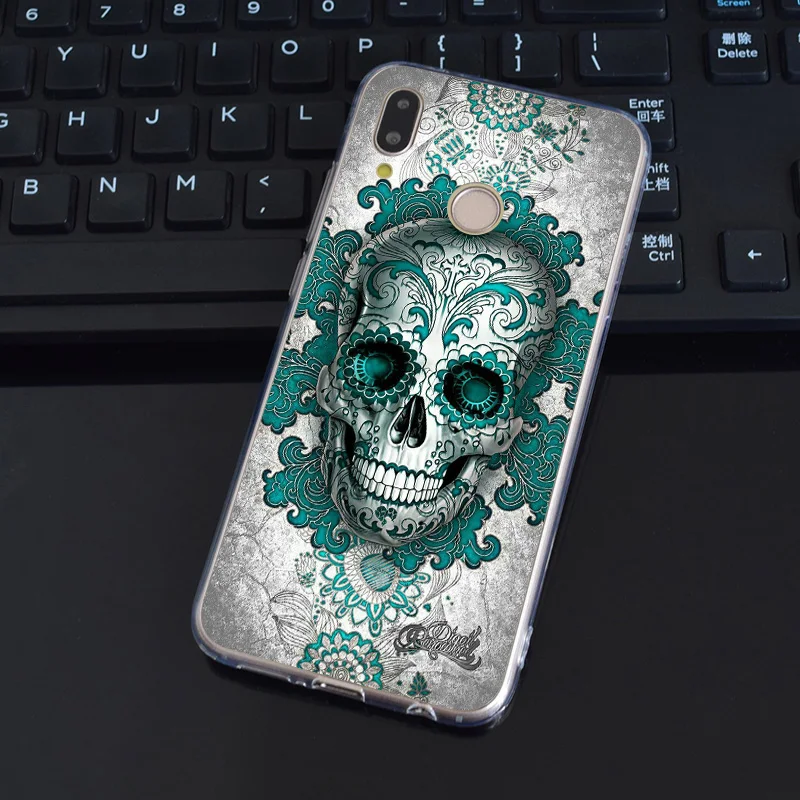 DREAMFOX L546 Мягкий ТПУ силиконовый чехол с черепом для huawei Honor 6A 6C 7X9 10 P20 P30 Lite Pro P Smart |