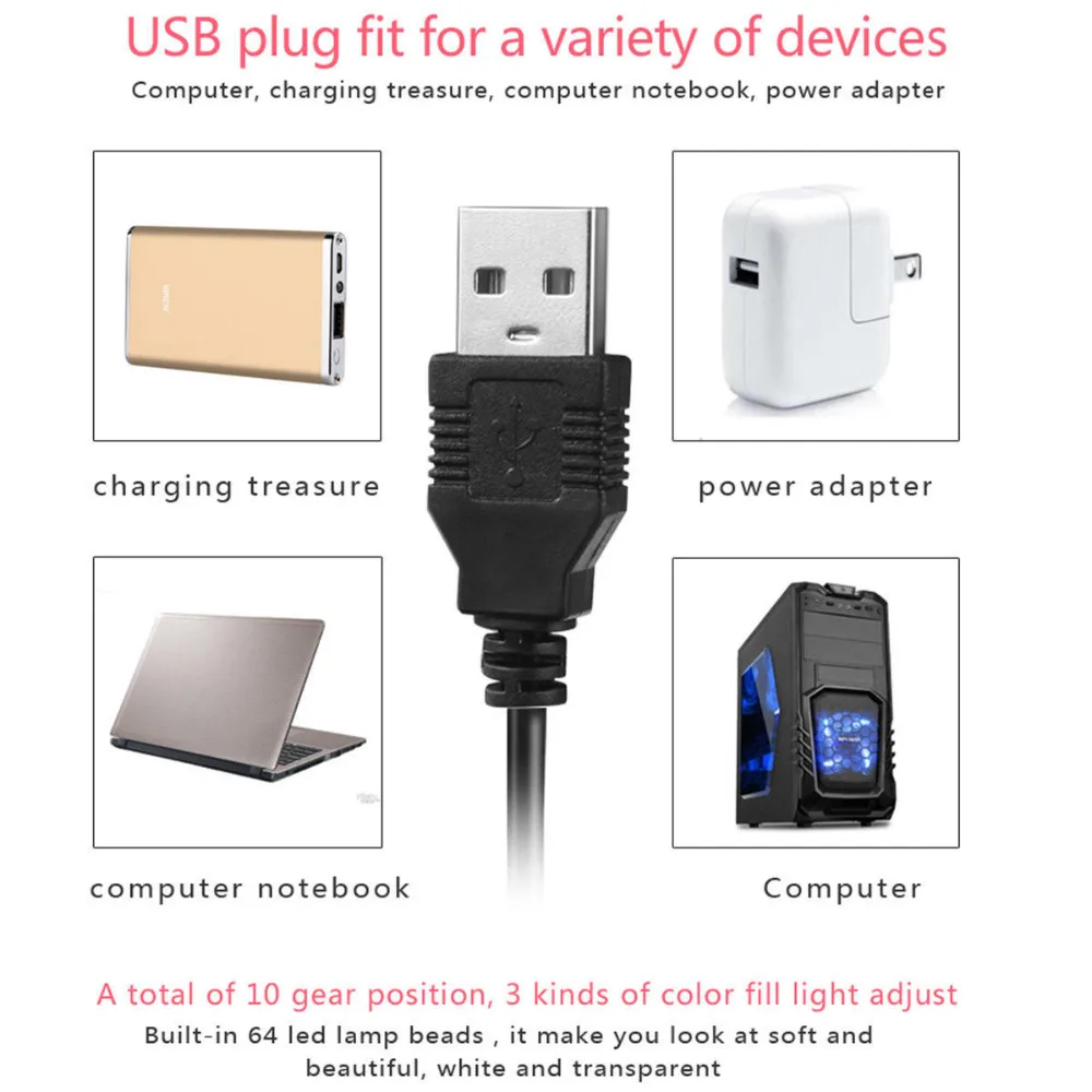 8 &quotDimmable 5500K LED кольцо свет комплект с подставкой для макияжа телефона камеры