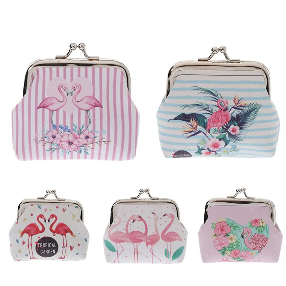 Женский мини кошелек из искусственной кожи с рисунком фламинго|Женские кошельки|