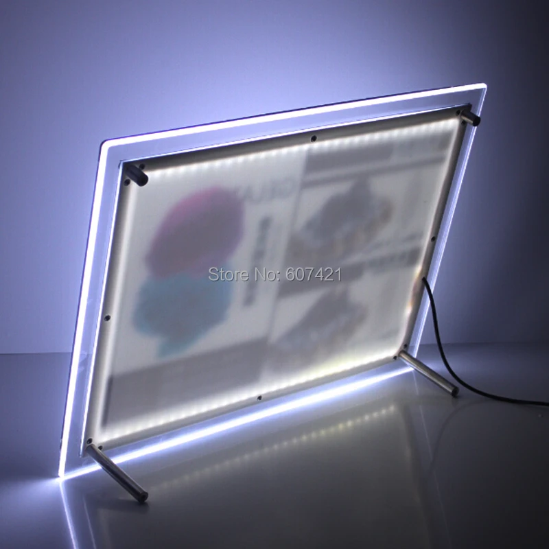 А5 односторонняя для прилавка Настольный светящийся фоторамки Led световая коробка, настольный лайтбокс дисплеи для кафе, чая, розничных магазинов