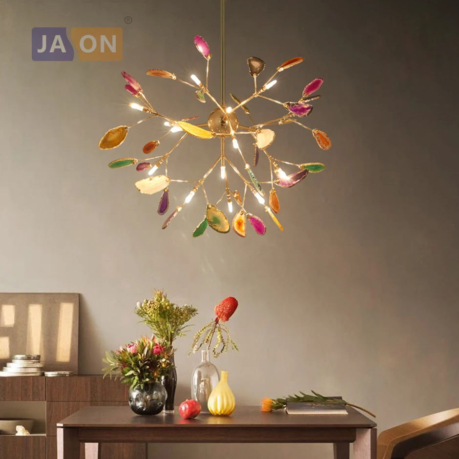 g4 led Нордик Железные Агат Сакура Firefly Светодиодные Лампы.Светодиодные Светильники Люстры Подвесные.Светильники Подвесные Светильники.Светильник Подвесной Светильник.Освещение Для Столовой,Фойе и Спальни