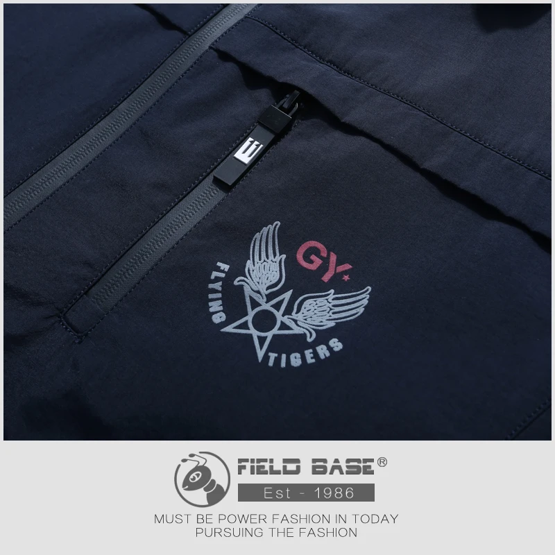 Повседневные куртки для Для мужчин дышащие модные брендовая одежда 100% полиэстер