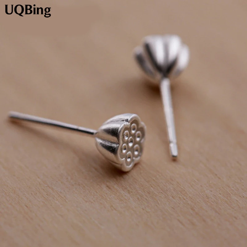 

925 Стерлинговое Серебро, винтажная капсула лотоса, женская элегантная серебряная шпилька