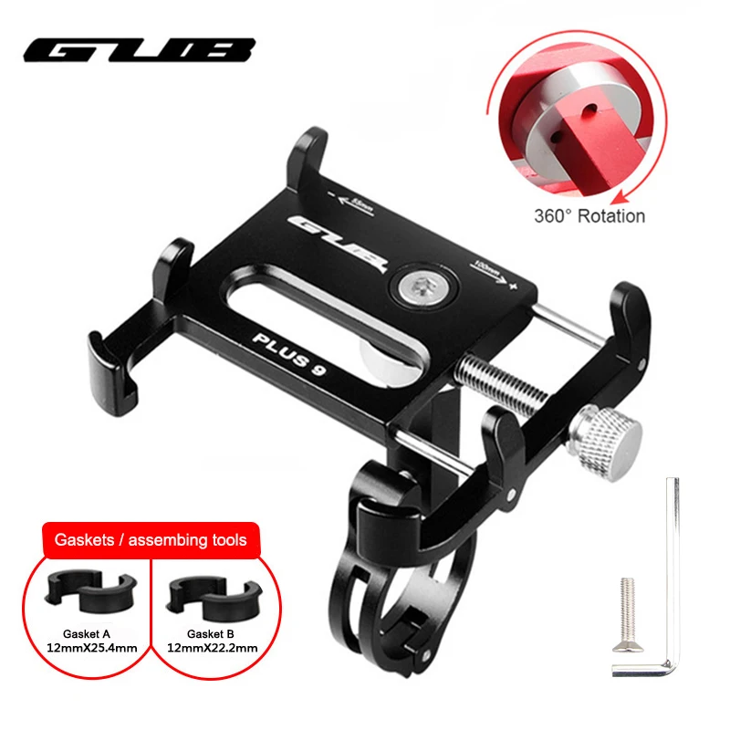 

Велосипедный держатель телефона GUB для смартфона 3,5-6,2 дюймов, Регулируемый универсальный зажим на руль велосипеда, подставка, кронштейн