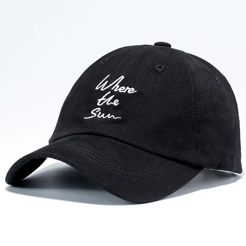 Student Embroidery Letter Hop Hat Concise Restore Ancient Ways Motion Along Bend Baseball Men And Women Cotton Peaked Cap | Спорт и