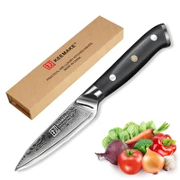 keemake 3 5 paring knife 73 layer japanese damascus vg10 steel sharp chef kitchen knives g10 handle peeling fruit cutter tools