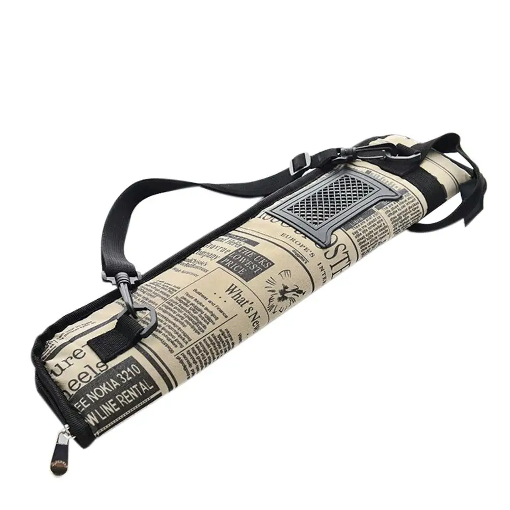 

Portable Newspaper Pattern Jazz Drum Stick Mallet Bag With Strap Durable Nylon Fabric Drumstick Case Cover Carrying Bag Drum Bag