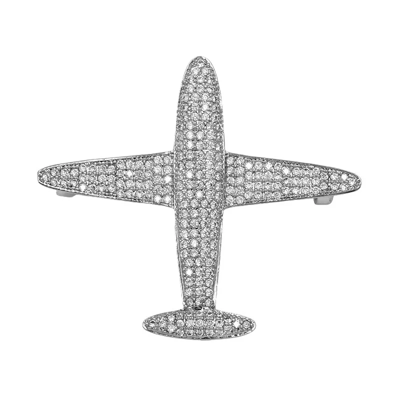

Брошь Стразы в виде самолета с кристаллами для мужчин и женщин, булавка для костюма, ювелирное изделие, 2020