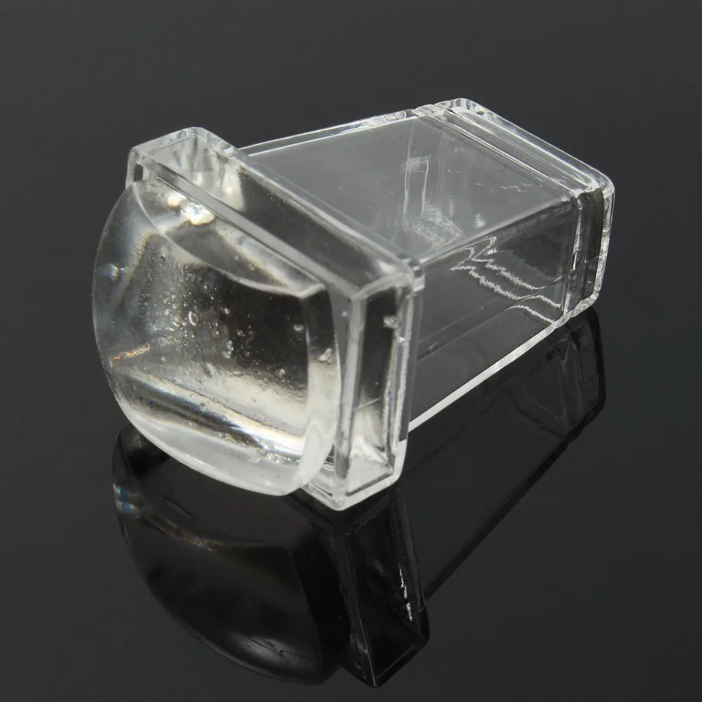 

New 2017 Clear Nail Art Stamper Jelly Silicone Nail Art Stamper Scraper ransparent 3.4cm Nail Stamp Stamping Tool,890909