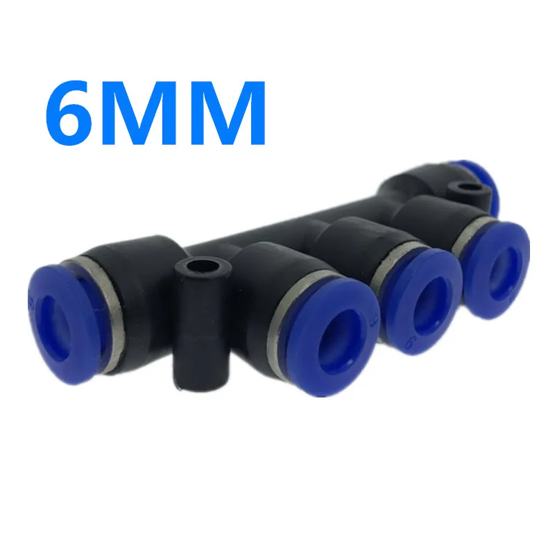 6mm Воздушный Пневматический фитинг 5 Way One Touch 8 мм 10 мм 6 мм 4 мм 12 мм OD шланг трубка Push In 5 Порт Газа Быстрый Фитинги соединитель муфта - Цвет: 6mm