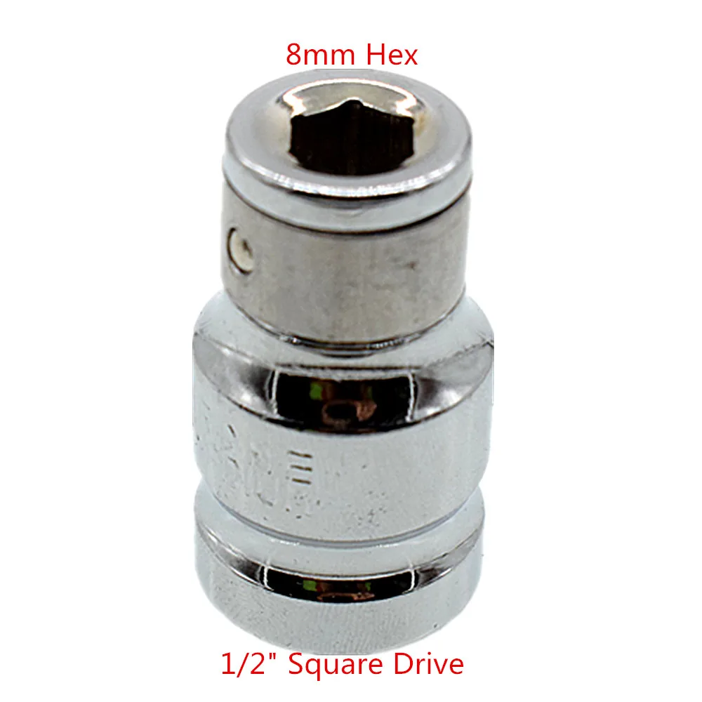 1pc Adaptor Socket Набор отверток 1/" с квадратным приводом до 1/4" 8 мм 10 мм с шестигранным хвостовиком, адаптер для ударных бит, гаечный ключ, инструмент для преобразования - Цвет: 1pc Adaptor Socket