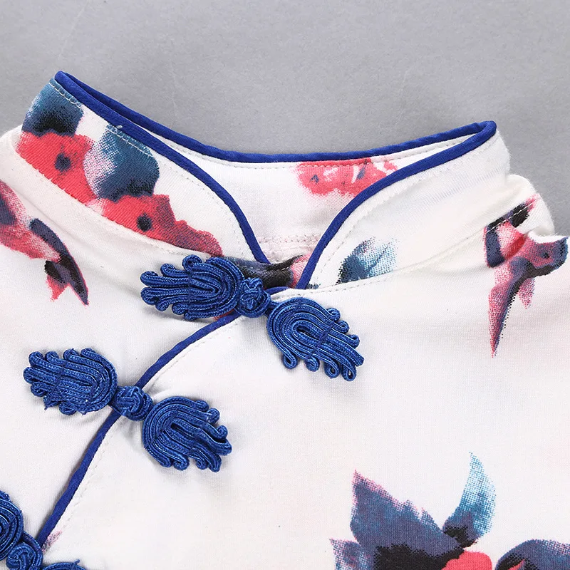 Бесплатная доставка хлопковая одежда для маленьких девочек синие платья