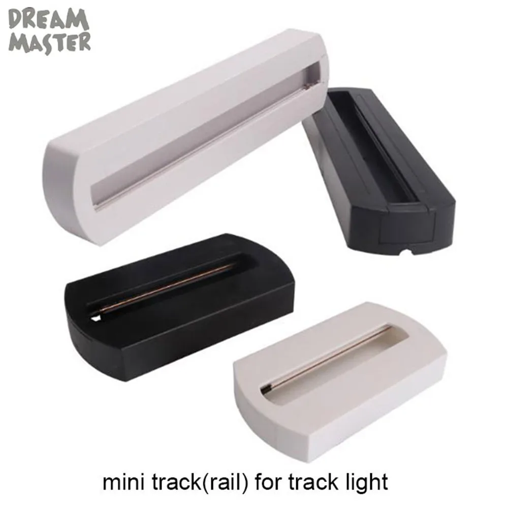 

Mini Track, Lighting, black white track rail, plastic Wire Track Light Rail Fixture, 2 wires surface mount rail for track light