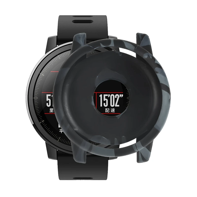 YUEDAER мягкий камуфляжный чехол для Xiaomi Amazfit Stratos 2 Чехол Защита ударопрочный чехол Мягкий Силиконовый ТПУ Amy зеленый серый синий