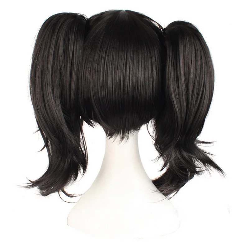 Комплект из 3 коротких прямых черных париков для косплея аниме Lovelive Yazawa Nico 55 см