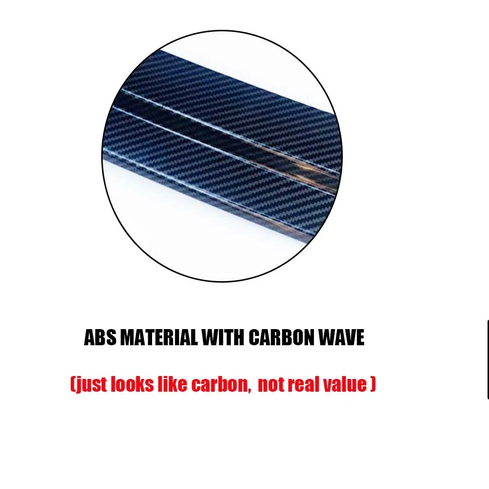 Carbon Look MK7 ABS черный передний бампер для губ подбородок спойлер для Volkswagon MK7 Golf 7 R& Rline бампер только - Цвет: Carbon Look