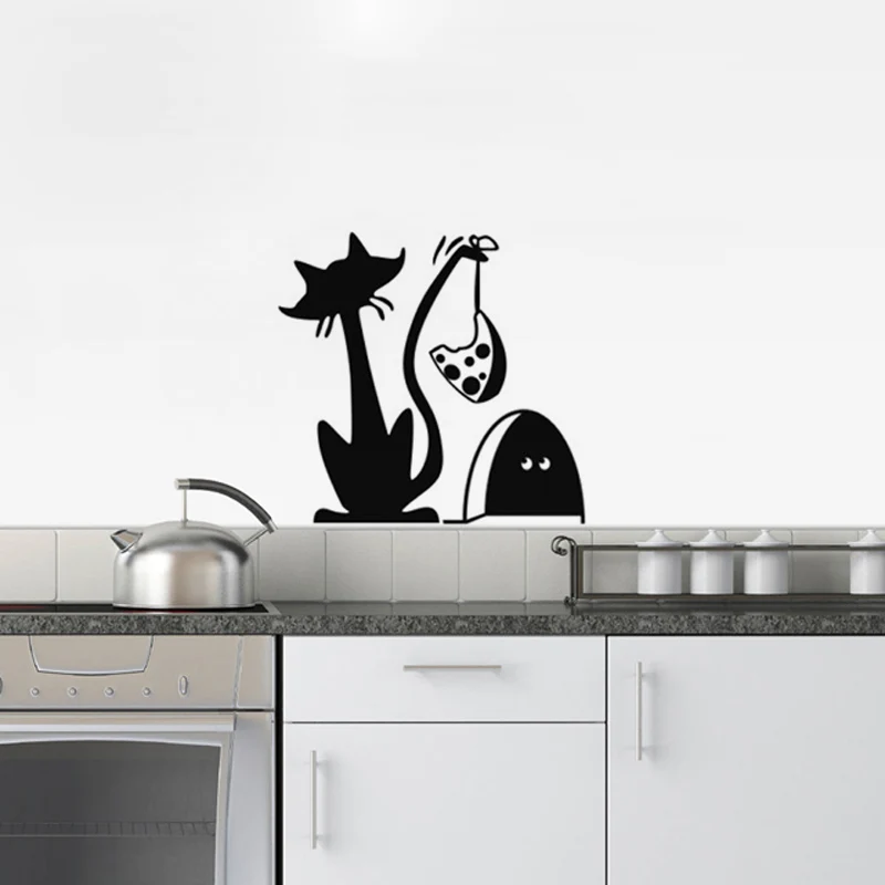 Виниловые наклейки на стену в виде ловушки холодильник для ресторана кухни