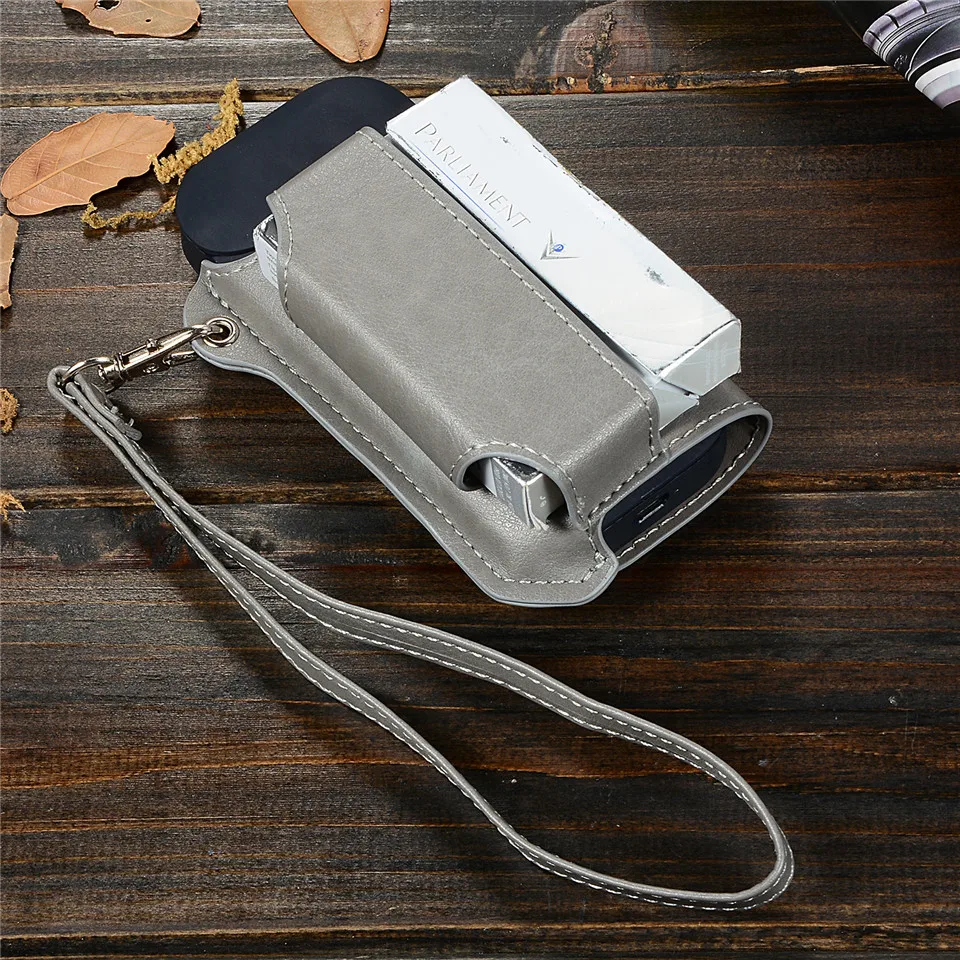 Роскошная кожаная сумка для IQOS 2,4 чехол для IQOS 2,4 Plus аксессуары для электронных сигарет защитный чехол для переноски+ Модный ремешок