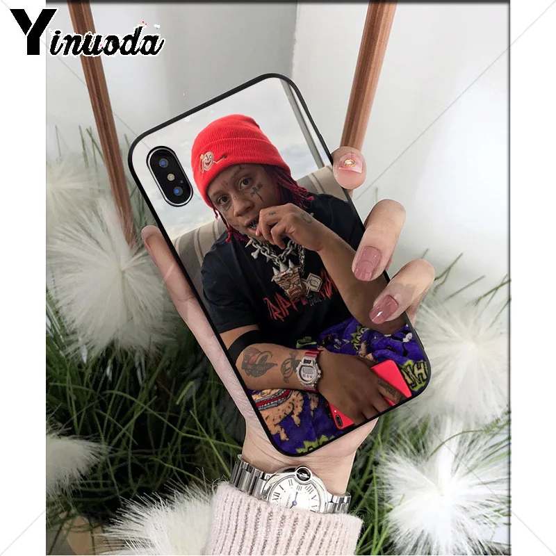 A7 Yinuoda хип-хоп рэпер Trippie redd силиконовый мягкий ТПУ Черный чехол для телефона для iPhone X XS MAX 6 6s 7 7plus 8 8Plus 5 5S SE XR - Цвет: A7