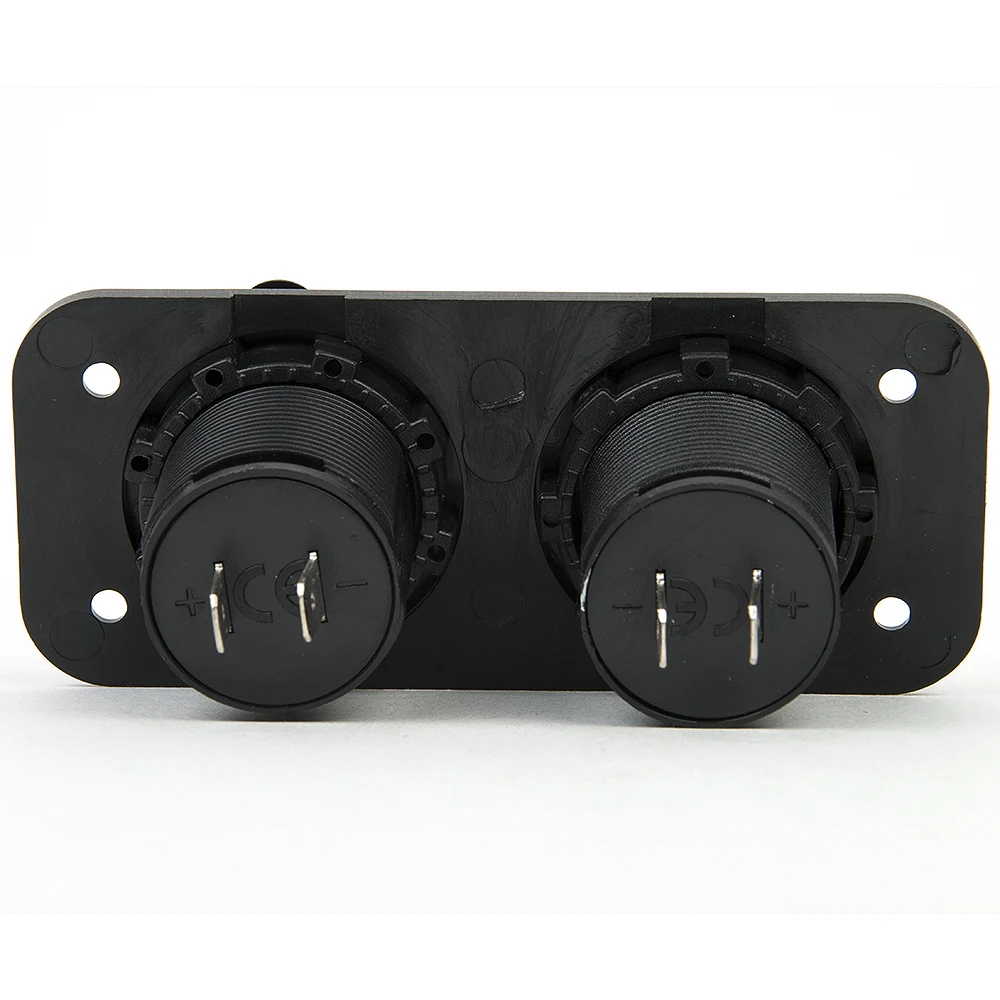 12 В LED Duel автомобильное зарядное устройство с 2 usb портами и цифровым вольтметром