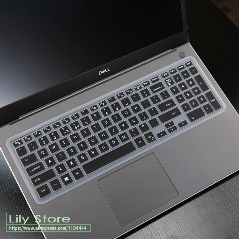 black laptop Keyboard Cover Protector Skin for dell Inspiron 15 3000 3580 3583 3584 3585 3582 3590 G3 3573 3576 3578 3579 15.6 inch - Цвет: black