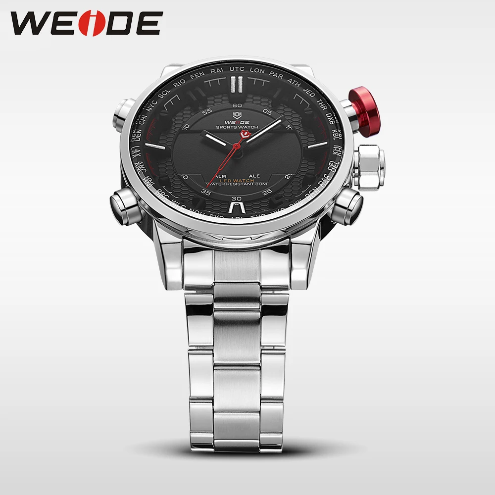 WEIDE мужской роскошный бренд часов светодиодный спортивные цифровые часы из