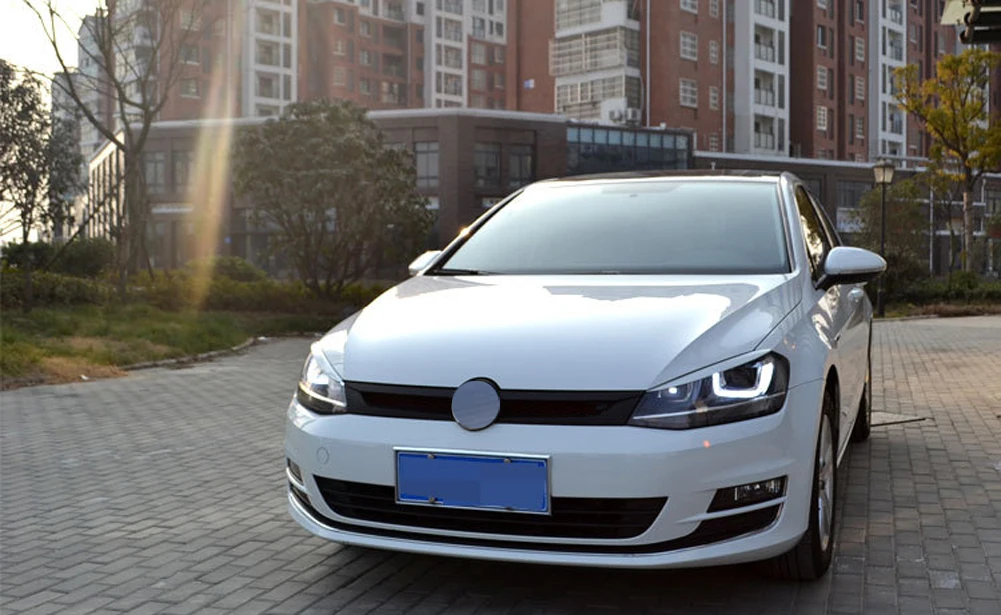 Для Volkswagen VW Golf 7 VII GTI gtd R MK7 Хромированная фара из АБС бровь фары реснички на фары отделка Стикеры аксессуары для стайлинга автомобилей