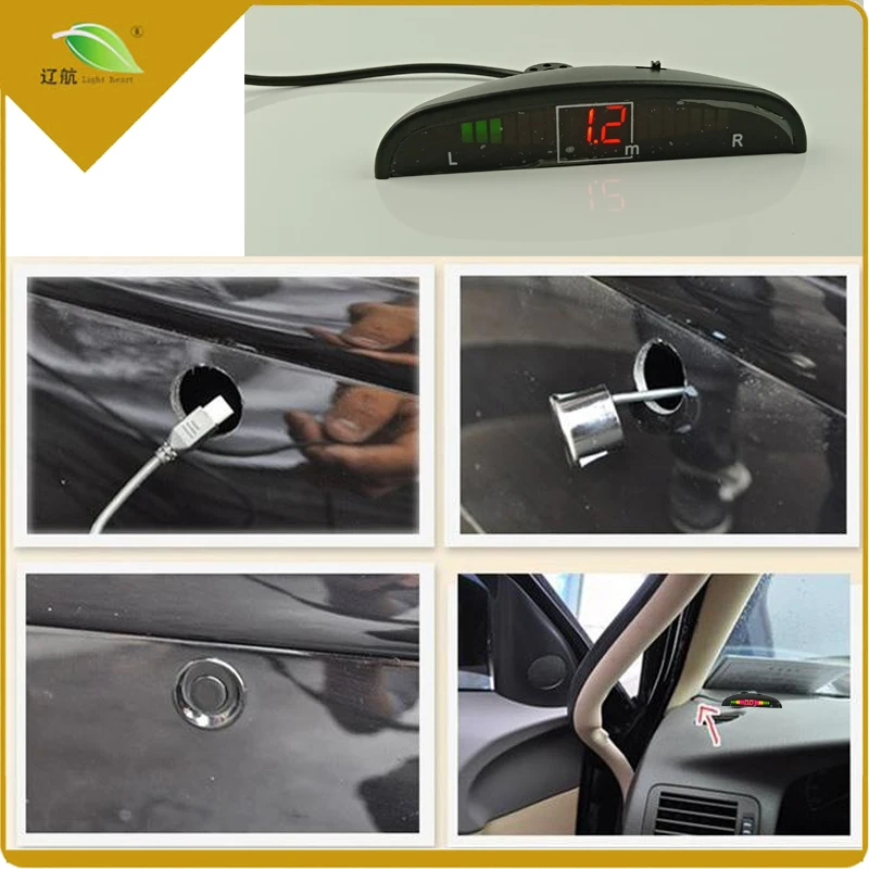 Световое сердце 1 комплект Автомобильный светодиодный датчик парковки 3 вида