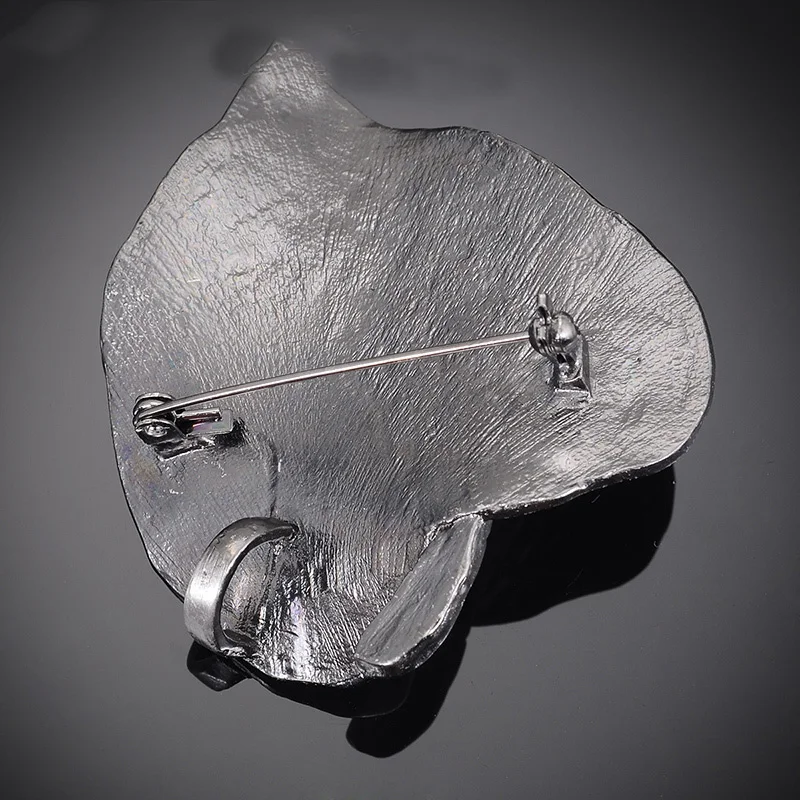 Винтажный с серебряным покрытием Броши листками брошки белый серый имитация