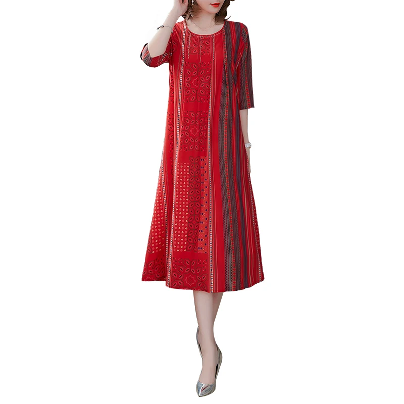 Женское летнее платье с винтажным принтом новинка 2019 женское платье-трапеция