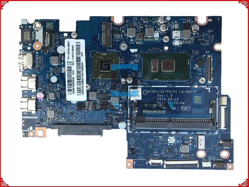 Оптовая продажа LA D451P для Lenovo Flex4 1570 Йога 510 15ISK материнская плата ноутбуков FRU: