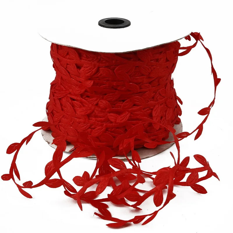 Red 10 метров шелковые листья ручной работы искусственные зеленые листья для украшения свадьбы DIY ВЕНОК подарок Скрапбукинг Ремесло поддельные цветы - Цвет: Red