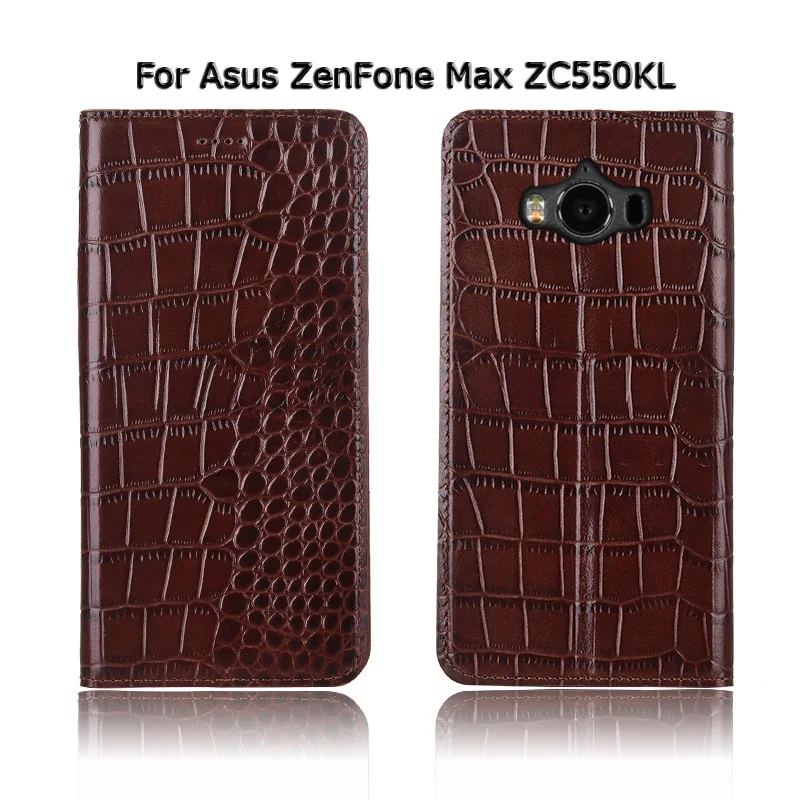 Крокодиловая текстура чехол для телефона чехол для Asus Zenfone Max ZB555KL ZC550KL Plus ZB570TL Натуральная кожа флип Стенд чехол для телефона сумка