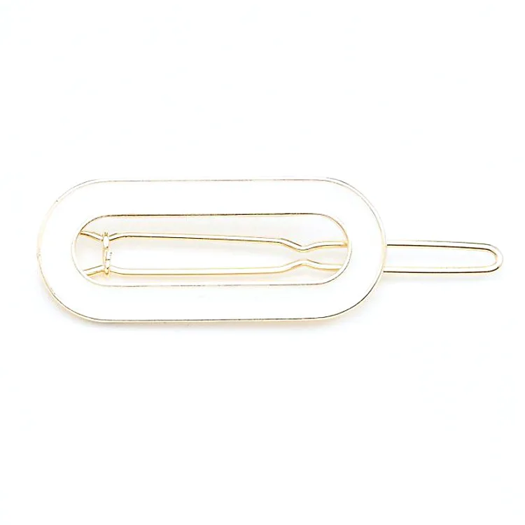 12pcs/lot minimalist wind Drip geometric elliptical hairpin enamel clip accessories |