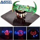 Набор для самостоятельной сборки, двухосевой, сферический, вращающийся, светодиодный, креативный Набор для пайки POV