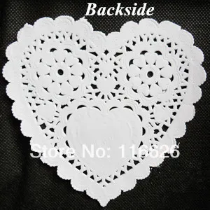 4 дюйма Сердце Золотой/Серебряный выпечки Пищевой Декоративные бумажные коврики