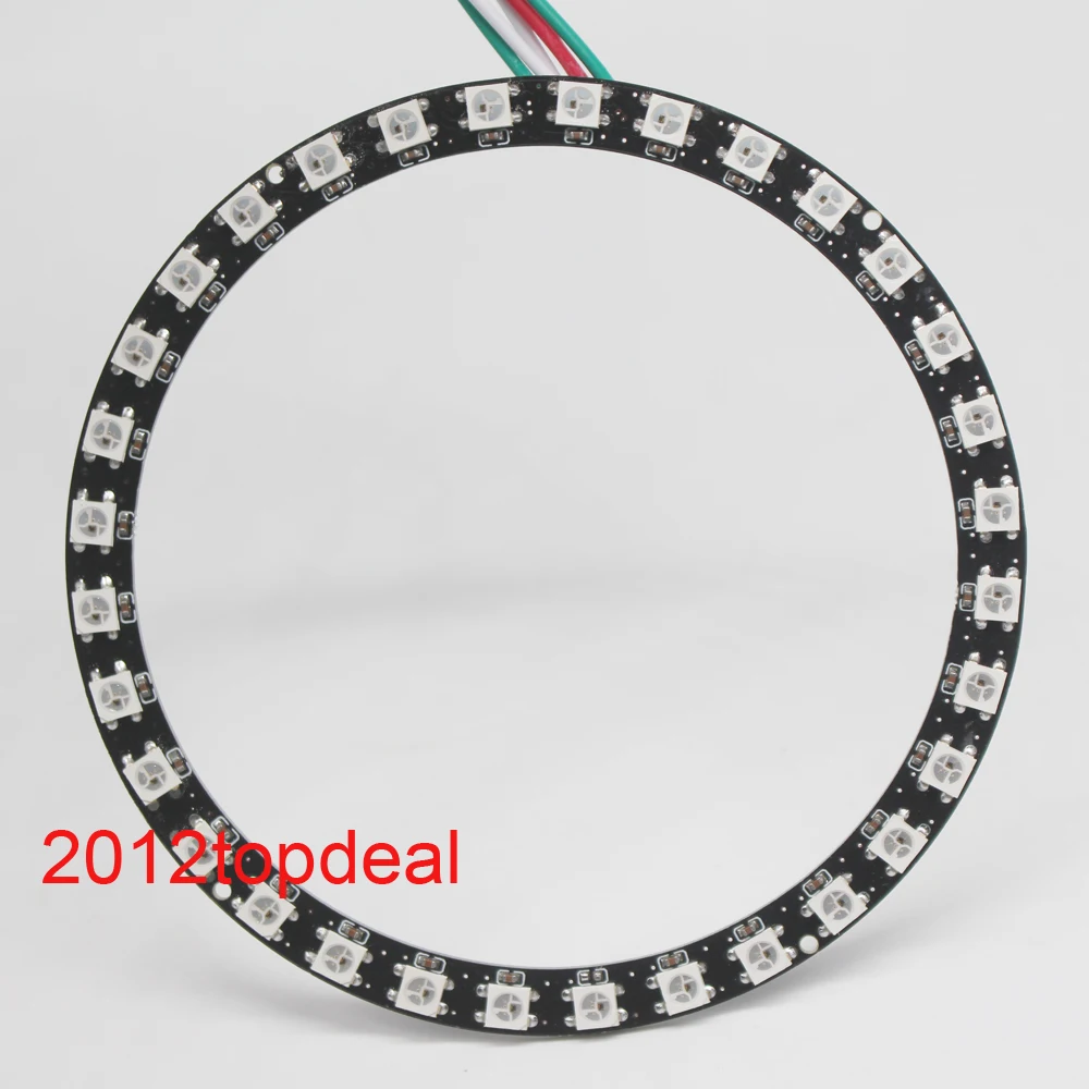 WS2812 5050 RGB LED 1 8 12 16 24 32 бит кольцевая лампа с интегрированным Драйвером | Лампы и