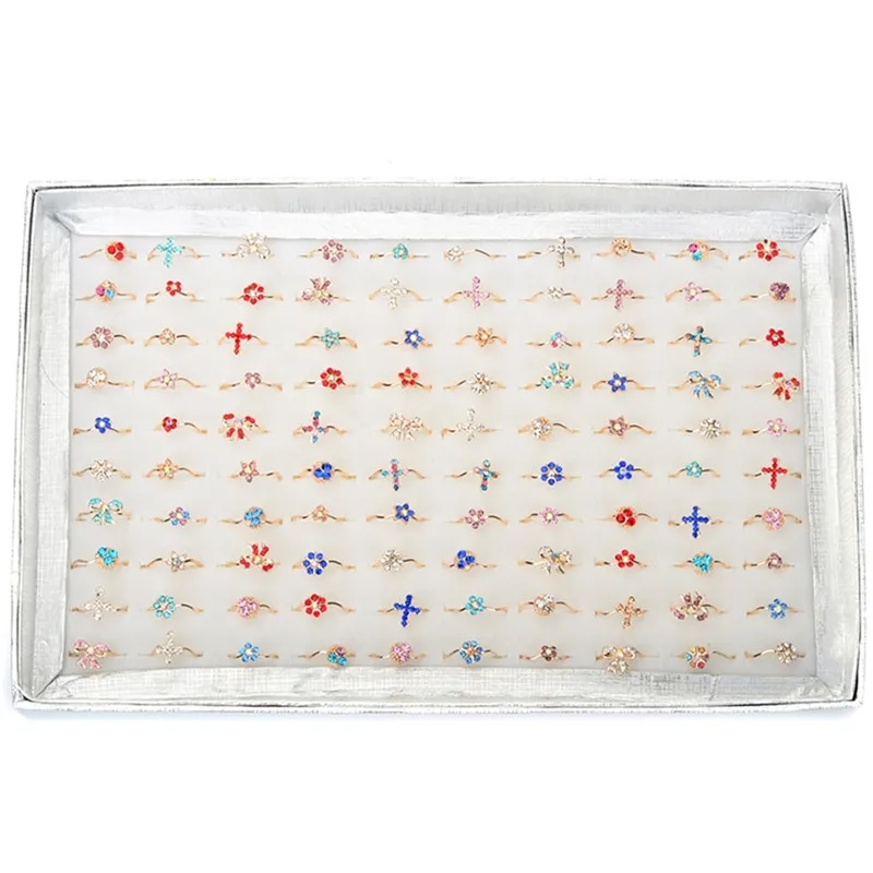 PINKSEE 10 шт./лот Разноцветные классические перстни в форме цветка для мужчин женщин