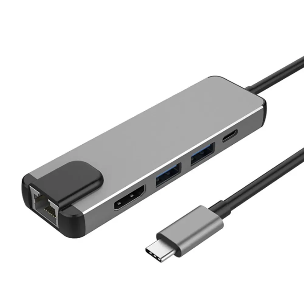 USB концентратор 5 в 1 с Type C на HDMI/USB3.0|Адаптеры Type-C| |