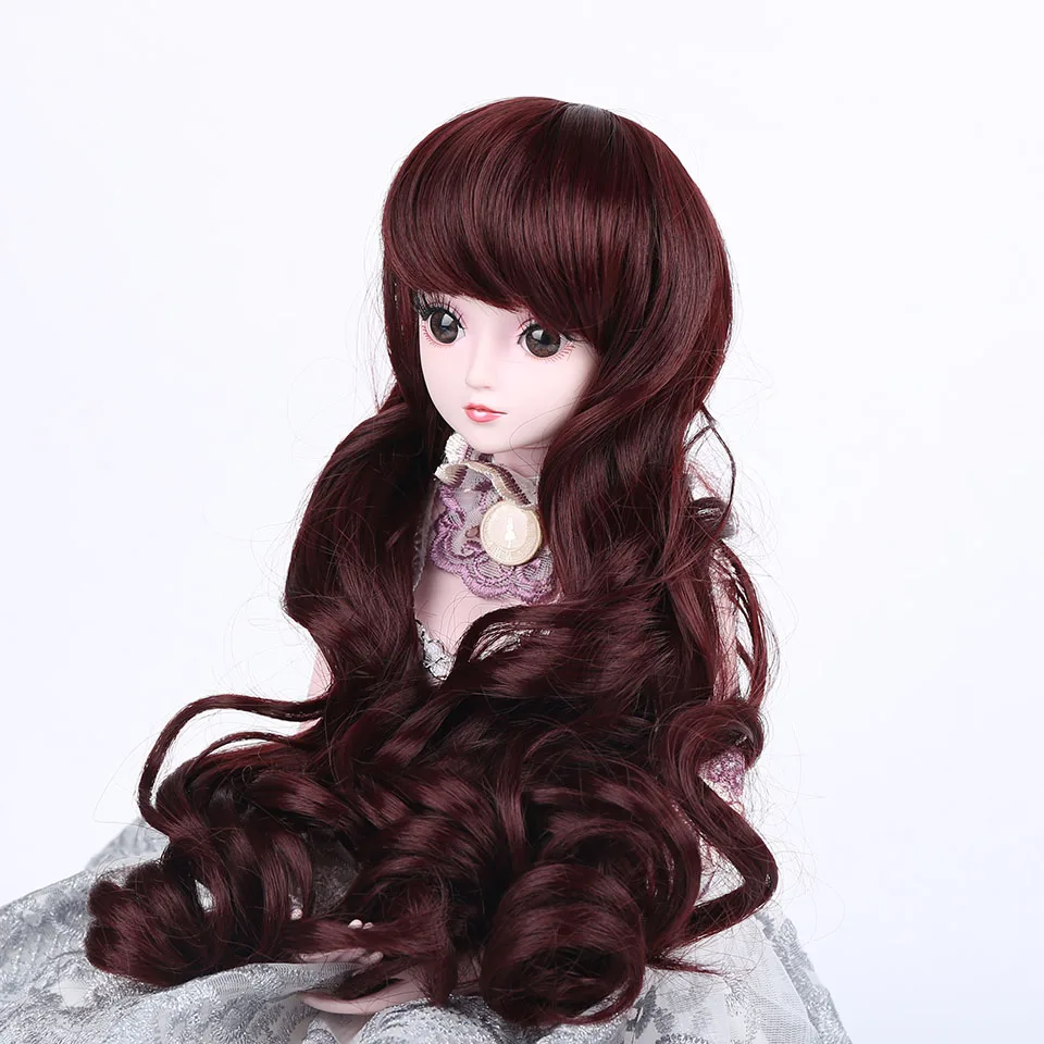 Allaosify модный стиль размер 1/3 1/4 BJD SD парики MSD длинные коричневые высокотемпературные волоконные волосы для кукол аксессуары
